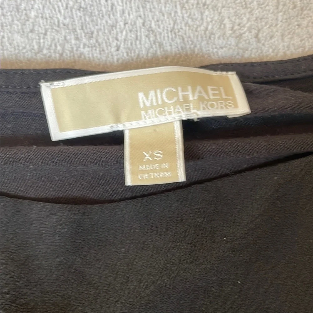 Michael Kors Black Fitted Long Sleeve Blouse